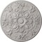 Ekena Millwork Baile Ceiling Medallion (Fits Canopies up to 6"), Hand-Painted Ultra Pure White, 31 1/4"OD x 2 1/4"P CM31BAUWF - alternate 1